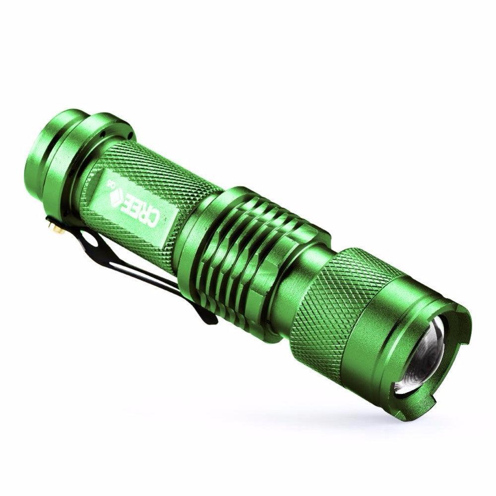 5 Colors Mini LED Flashlight Q5 2000lm Waterproof LED Laterna 1 Modes Zoomable PortableTorch Penlight AA 14500 - Nioor