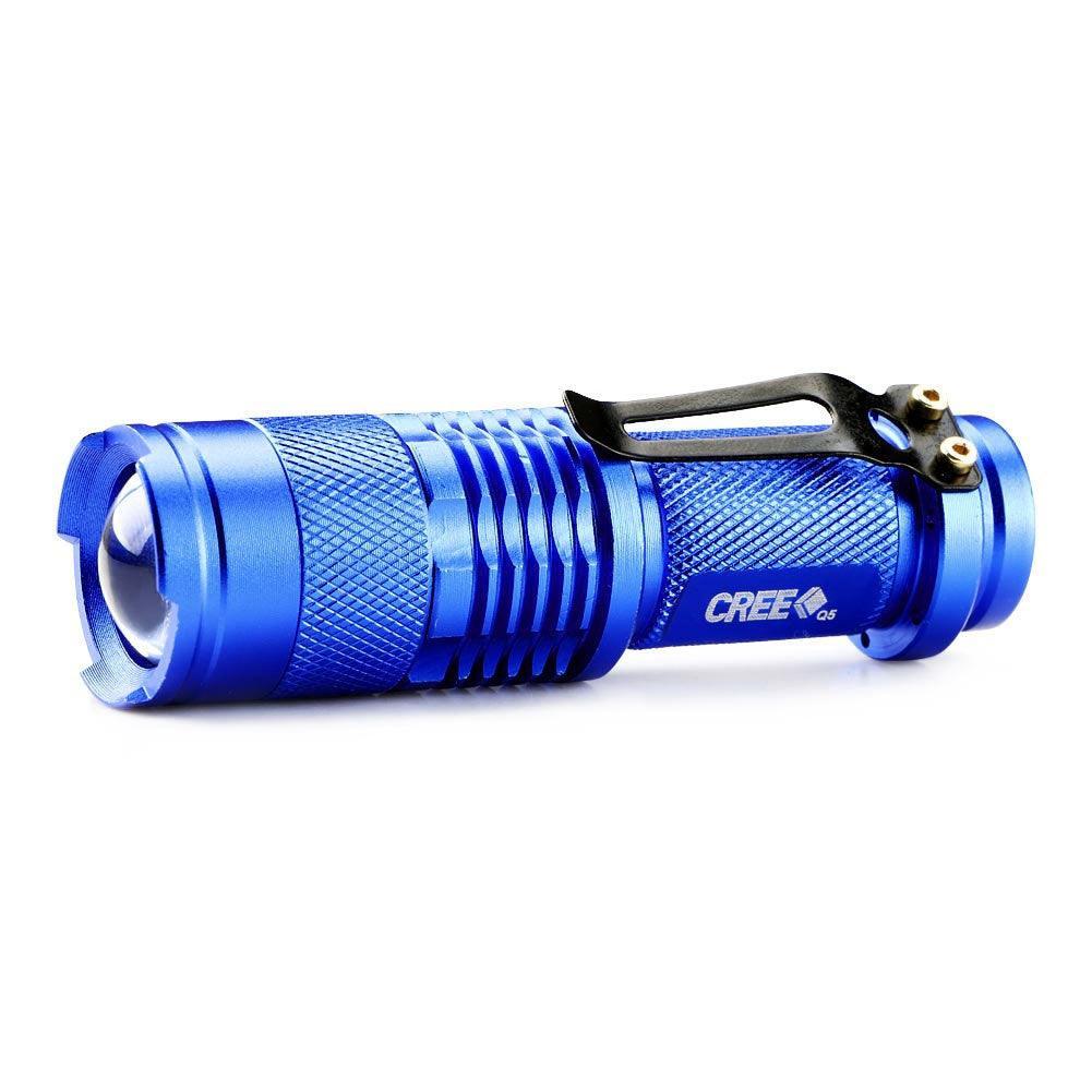 5 Colors Mini LED Flashlight Q5 2000lm Waterproof LED Laterna 1 Modes Zoomable PortableTorch Penlight AA 14500 - Nioor