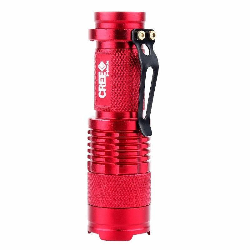 5 Colors Mini LED Flashlight Q5 2000lm Waterproof LED Laterna 1 Modes Zoomable PortableTorch Penlight AA 14500 - Nioor