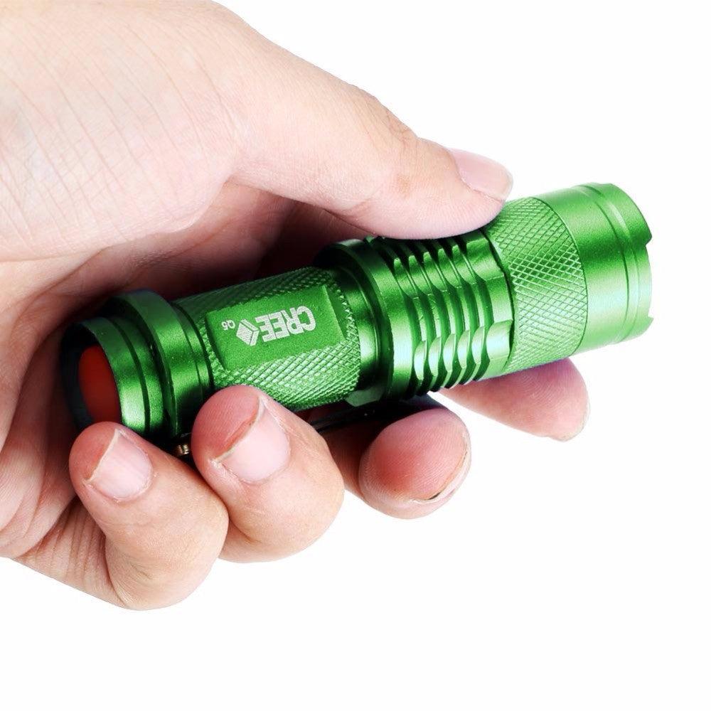 5 Colors Mini LED Flashlight Q5 2000lm Waterproof LED Laterna 1 Modes Zoomable PortableTorch Penlight AA 14500 - Nioor