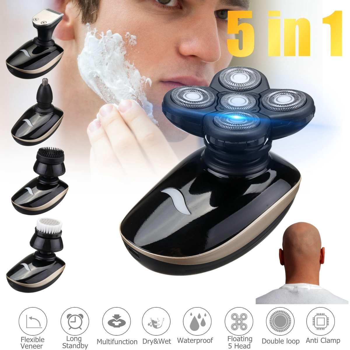 5 In 1 4D Rechargeable Bald Head Electric Shaver - Nioor