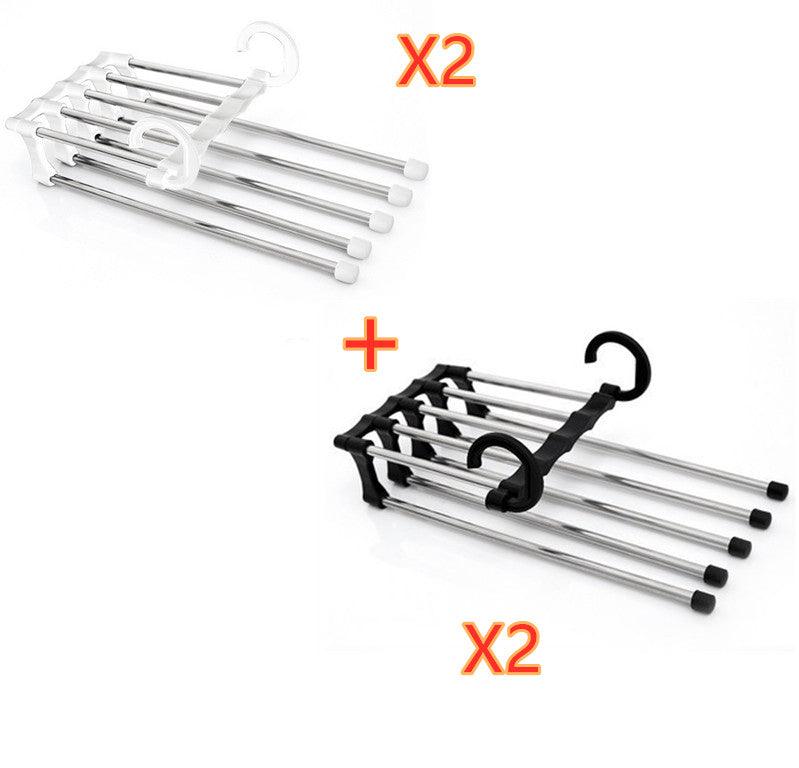 5 In 1 Wardrobe Hanger Multi-functional Clothes Hangers Pants Stainless Steel Magic Wardrobe Clothing Hangers For Clothes Rack - Nioor