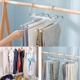 5 In 1 Wardrobe Hanger Multi-functional Clothes Hangers Pants Stainless Steel Magic Wardrobe Clothing Hangers For Clothes Rack - Nioor