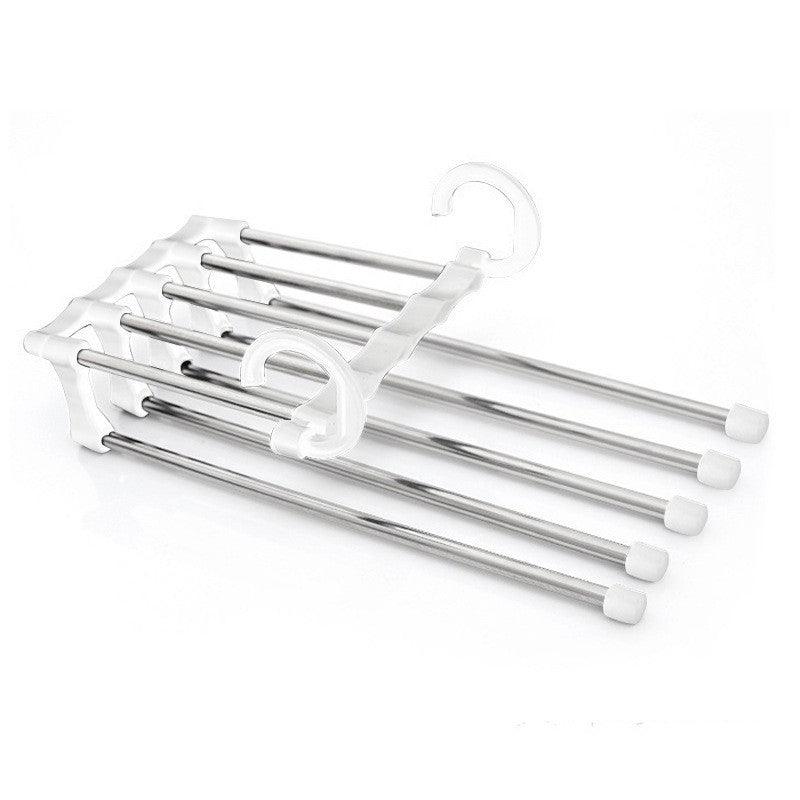 5 In 1 Wardrobe Hanger Multi-functional Clothes Hangers Pants Stainless Steel Magic Wardrobe Clothing Hangers For Clothes Rack - Nioor