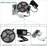 5050Led led lamp DC12V5M300led+44 key RGB remote control power adapter - Nioor