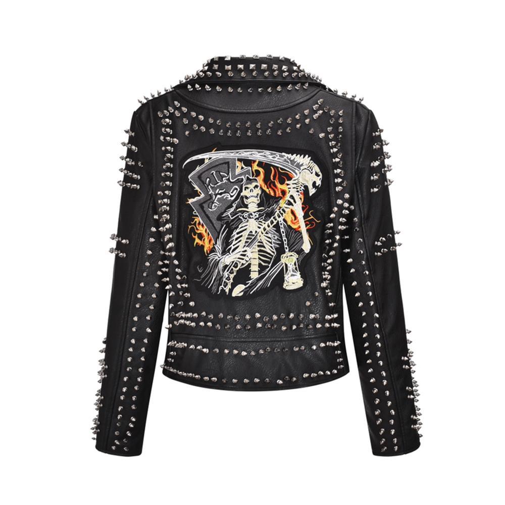 Rock Heavy Studs Stylish Punk Jacket - Nioor