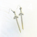 Exaggerated Personality Gothic Bronze Sword Fashion Knife Creative Earrings Alloy - Nioor