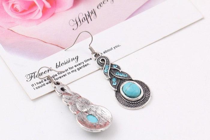 Turquoise necklace earrings - Nioor