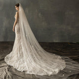 Bridal Church Wedding Pearl Long Tail Tulle - Nioor