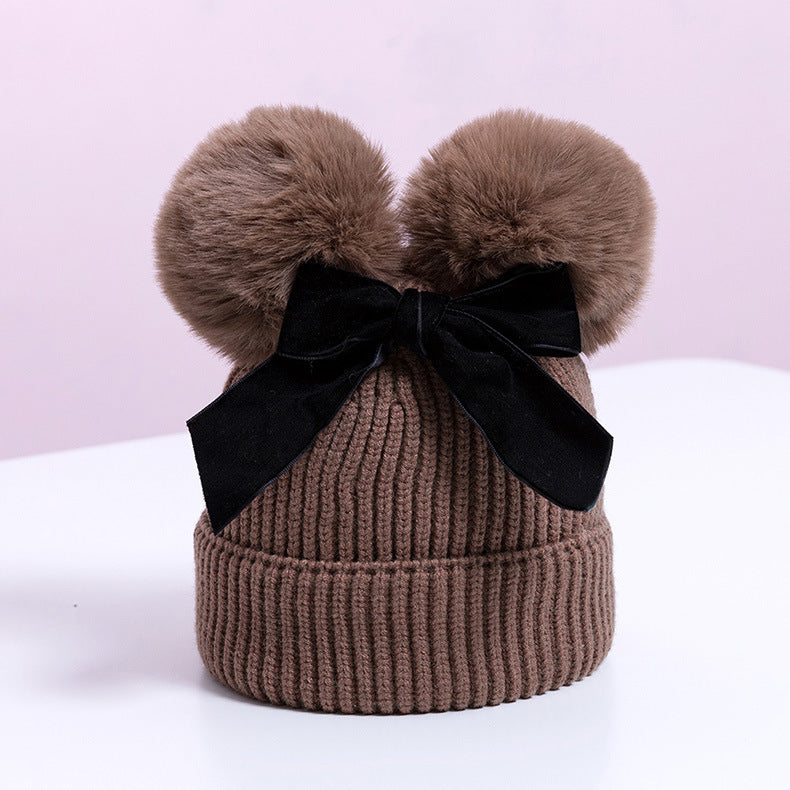 Children's knitted woolen hat