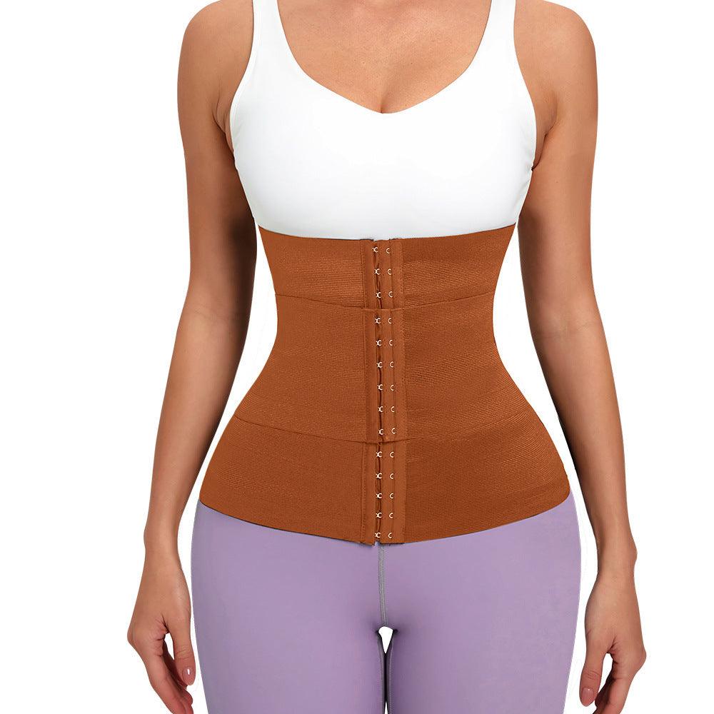 Body Sculpting Strap Breasted Belly Contracting Yoga Waistband - Nioor