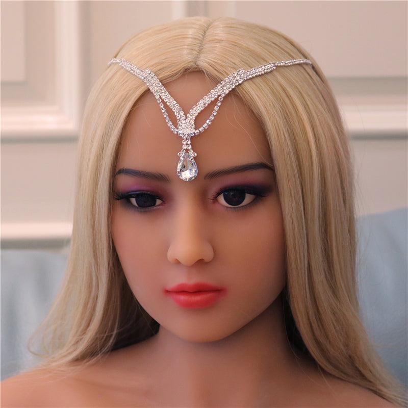 New Rhinestone Headdress Simple Water Drop Forehead Chain Bridal - Nioor