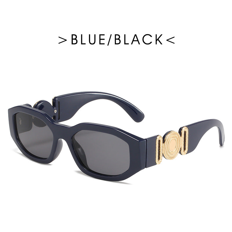 Metal Hinged Small Frame Sunglasses Retro Polygon Sunglasses Women Glasses