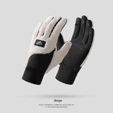 Teddy Velvet Insulated Gloves For Outdoor Use - Nioor