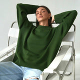 Temperament Commute Versatile Casual Round Neck Knitted Sweater - Nioor