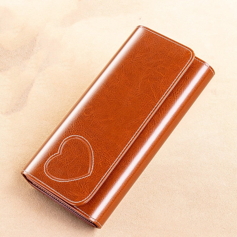 Women's Long Genuine Leather Large Capacity Wallet