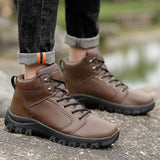 Men's High Top Shock-absorbing Non-slip Outdoor Sports Martin Boots - Nioor