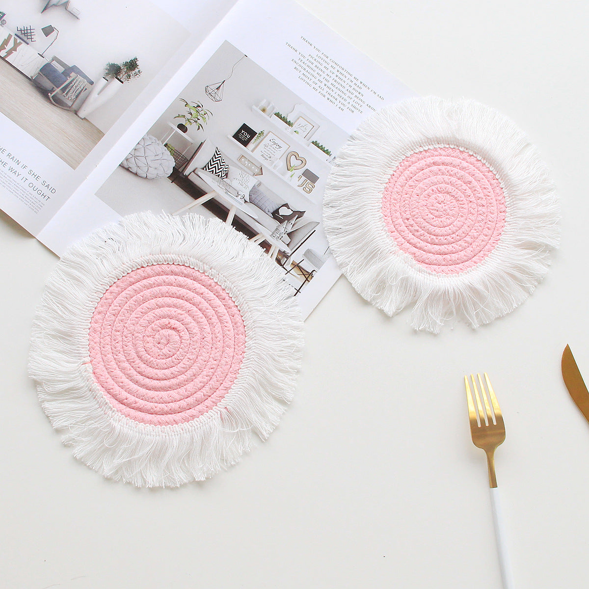 Tassel insulation table mat