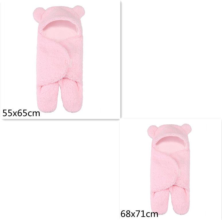 Lamb Plush Sleeping Bag Newborn Baby Swaddling Quilt - Nioor