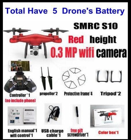 Sales Promotion WiFi 2MP Camera With S10 SMRC FPV Quadcopter Drone Helicopter UAV Micro Remote Control Toy RACER KIT Aircraft - Nioor