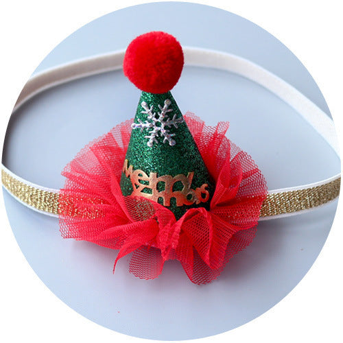 Christmas hat baby head ornament