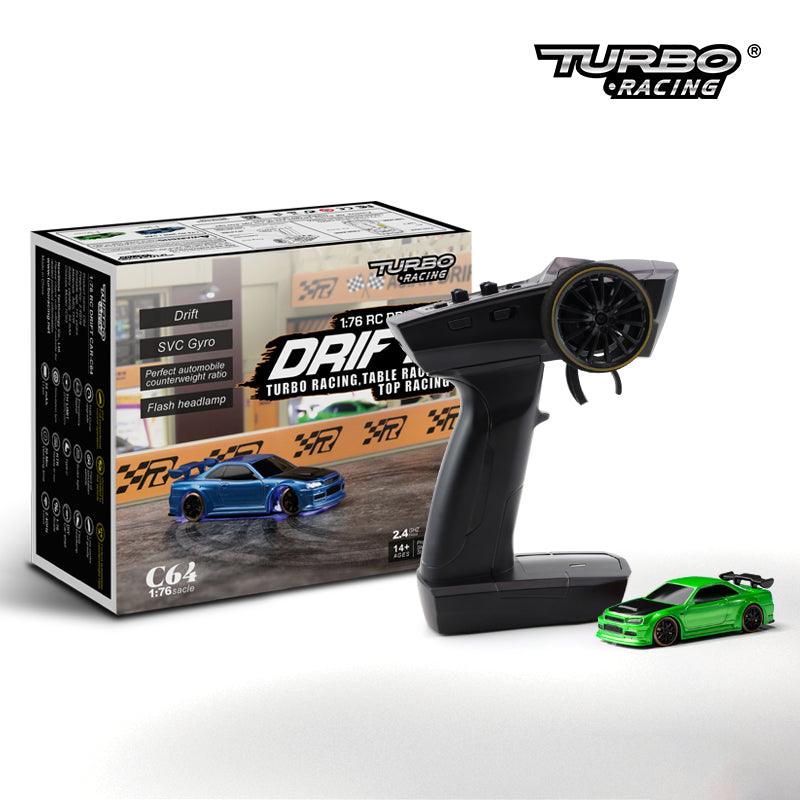 Turbo Racing 1vs76 C64 Drift RC Car With Gyro Radio Full Proportional Remote Control Toys RTR Kit For Kids And Adults - Nioor