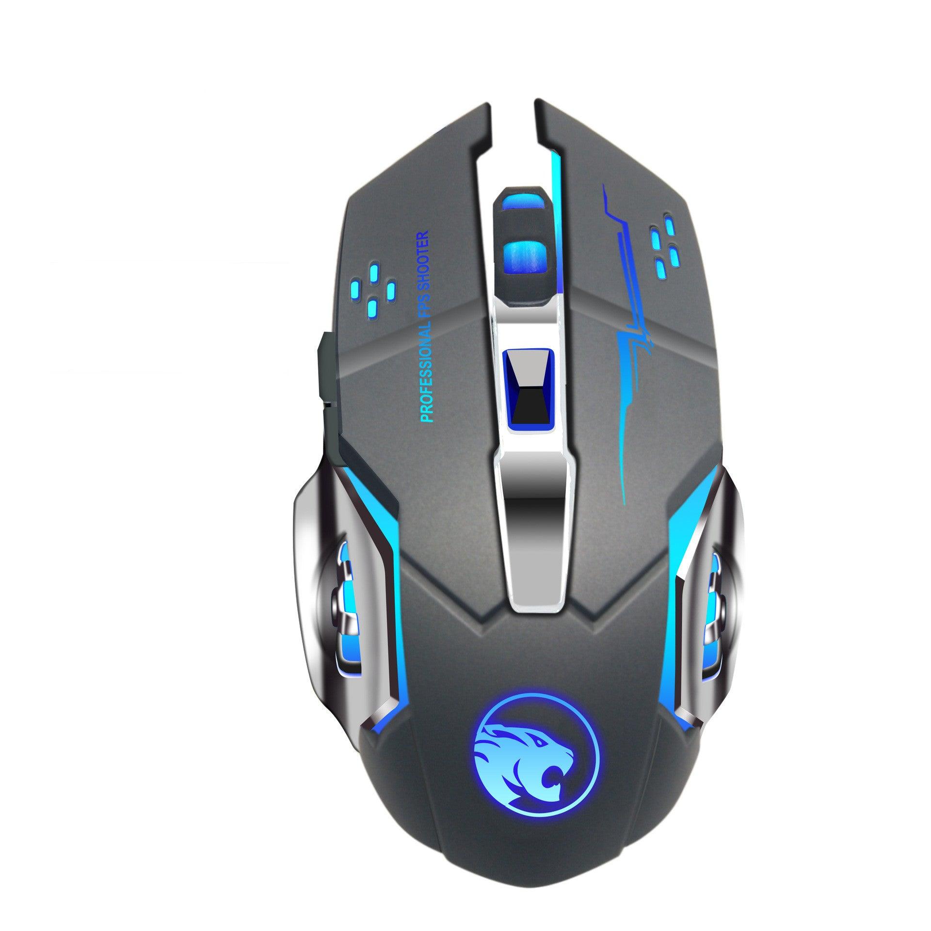 Wireless Gaming Mouse Luminous Mute Rechargeable Wired Office Mouse - Nioor