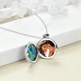 925 Sterling Silver Celtic Knot Photo Locket Necklace for Women - Nioor