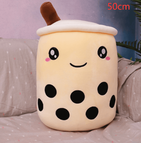 Cute Fruit Drink Plush Stuffed Soft Strawberry Milk Tea Plush Boba Tea Cup Toy Bubble Tea Pillow Cushion Kids Gift - Nioor