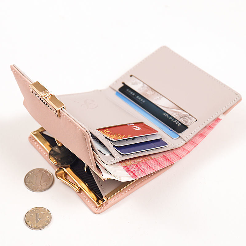 Women's Fashion Simple Tri-fold Wallet Card Case