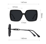 Large Framed Metal Polarized Sunglasses For Women Driving With Sunglasses