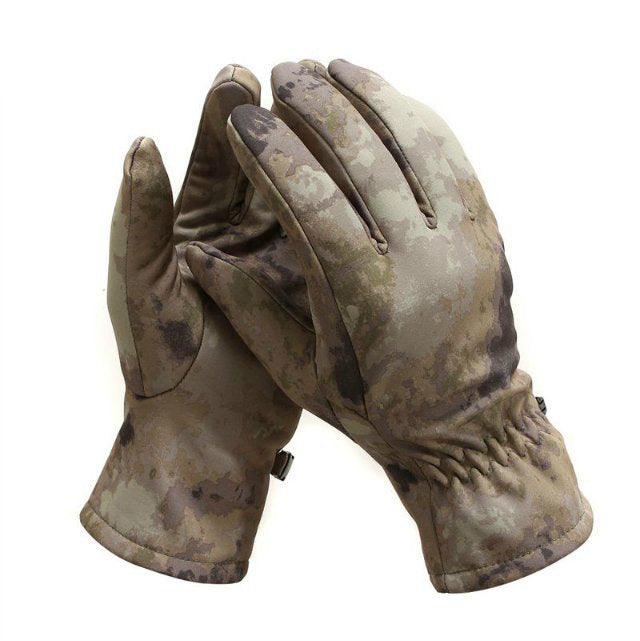 Outdoor Tactics Warm Soft Gloves Shark Leather Camouflage Windproof - Nioor