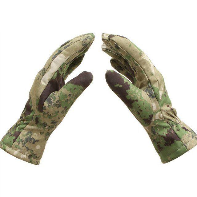 Outdoor Tactics Warm Soft Gloves Shark Leather Camouflage Windproof - Nioor