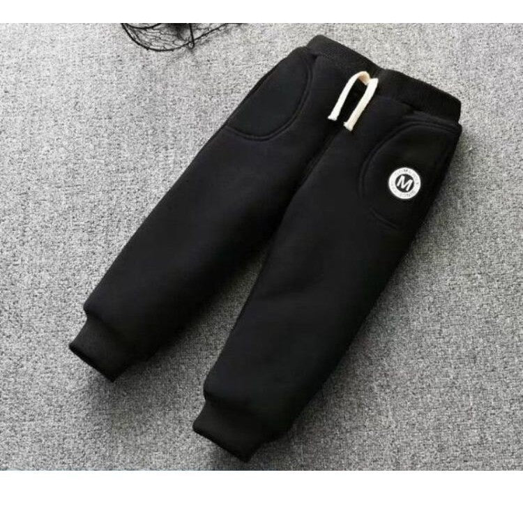 Free Shipping Baby Cotton Pants Ankle Banded Pants 0-6 Years Old Padded Fleece Trousers