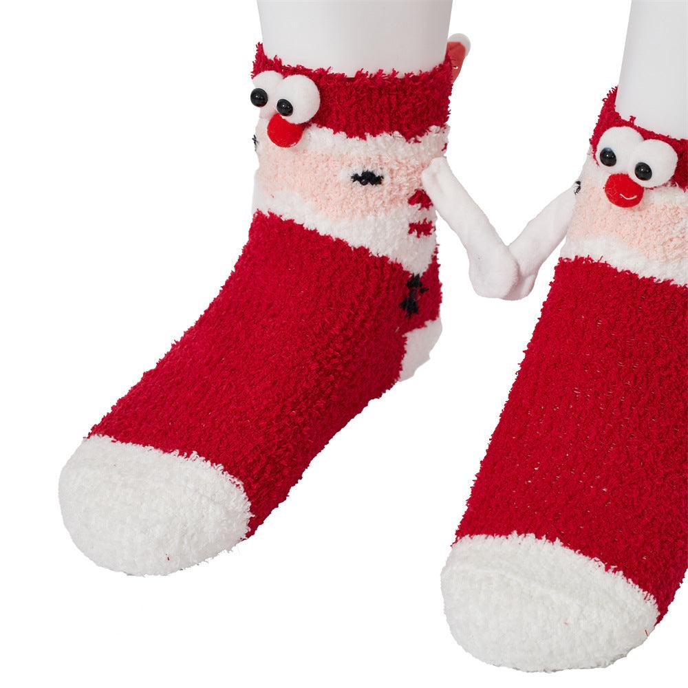 Mid Tube Christmas Couple Socks - Nioor