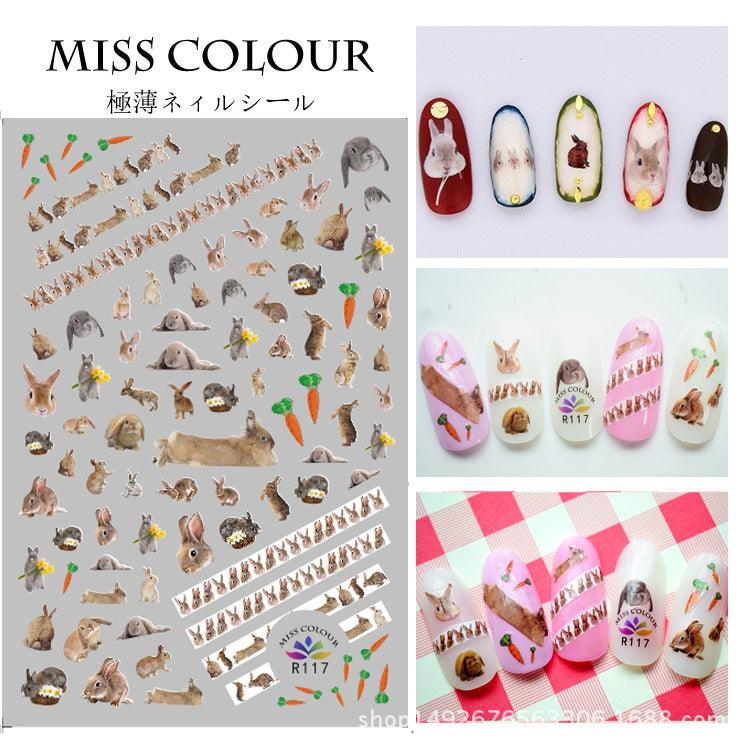 Foreign trade of ultra-thin tropical bird animal Manicure gummed stickers nail stickers Manicure adornment R117-124 explosion models - Nioor