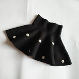 Children's Knitted Mini Skirt High Waist Umbrella Skirt Large Swing Skirt