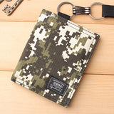 Men's Short Ultra-thin Small Horizontal Student Canvas Camouflage Wallet