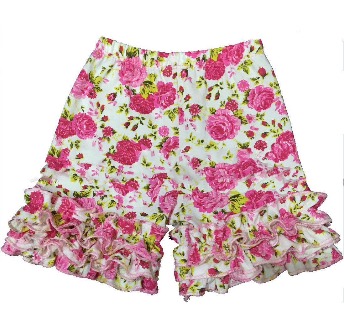 Girls' ruffled shorts