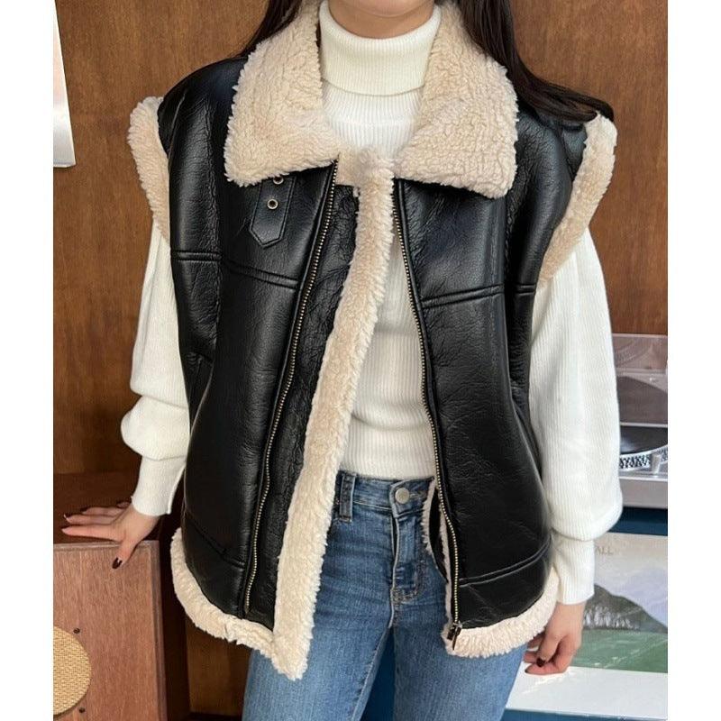 Korea Dongdaemun Spot Chic Fur One Vest - Nioor