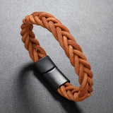 Simple Fashion Leather Cord Bracelet Men's Alloy