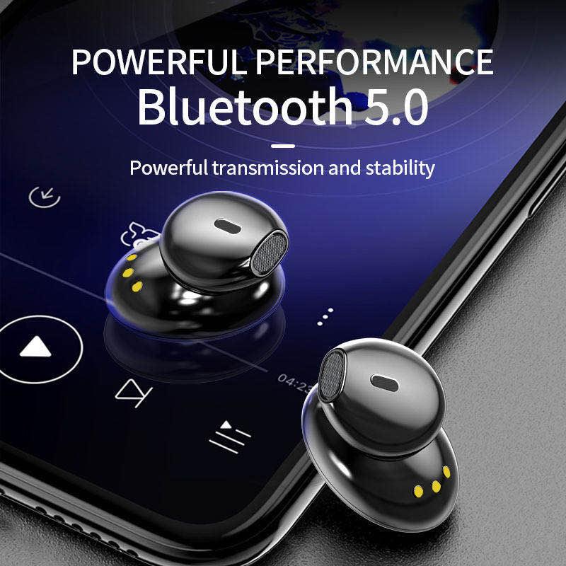 Bluetooth Earphone Earbuds Multi-Function HiFi 9D Wireless Earphones IPX7 Waterproof 3500mAh with Flashlight - Nioor