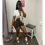 European And American Ins Style Fashion Street Shooting Straight High Waist Slimming Solid Color Workwear Shorts - Nioor