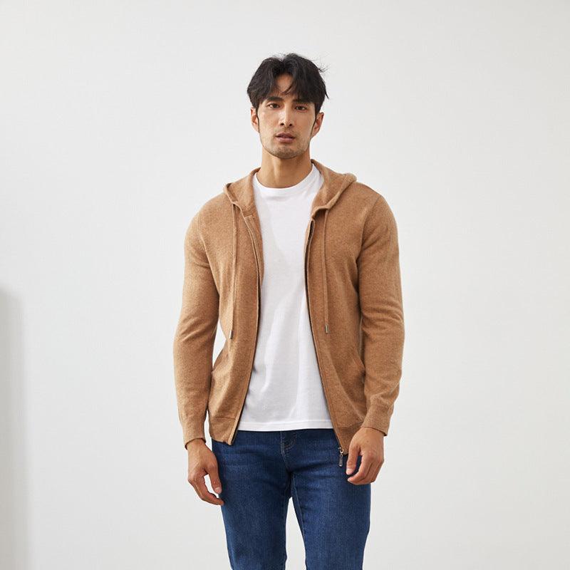 Men's Hooded Sports Casual Top Cardigan Sweater Sweater Coat - Nioor