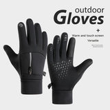 Outdoor Waterproof Velvet Warm Cycling Gloves - Nioor