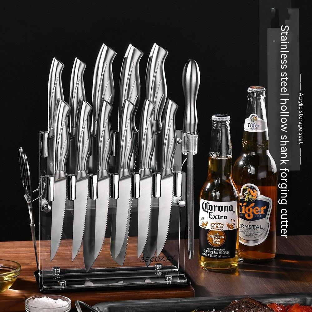 13-piece Stainless Steel Hollow Handle Kitchen Knife Set - Nioor