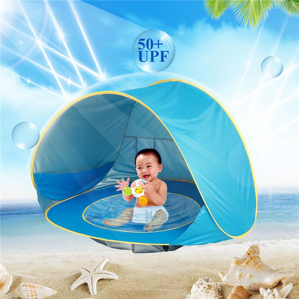 Baby Beach Tent Kids Outdoor Camping Easy Fold Up Waterproof Up Sun Awning Tent UV-protecting - Nioor