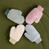 New Candy-colored Rabbit Plush Halter Gloves - Nioor