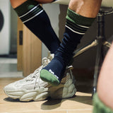 Nylon Striped High Tube Football Socks For Athletic Durability - Nioor