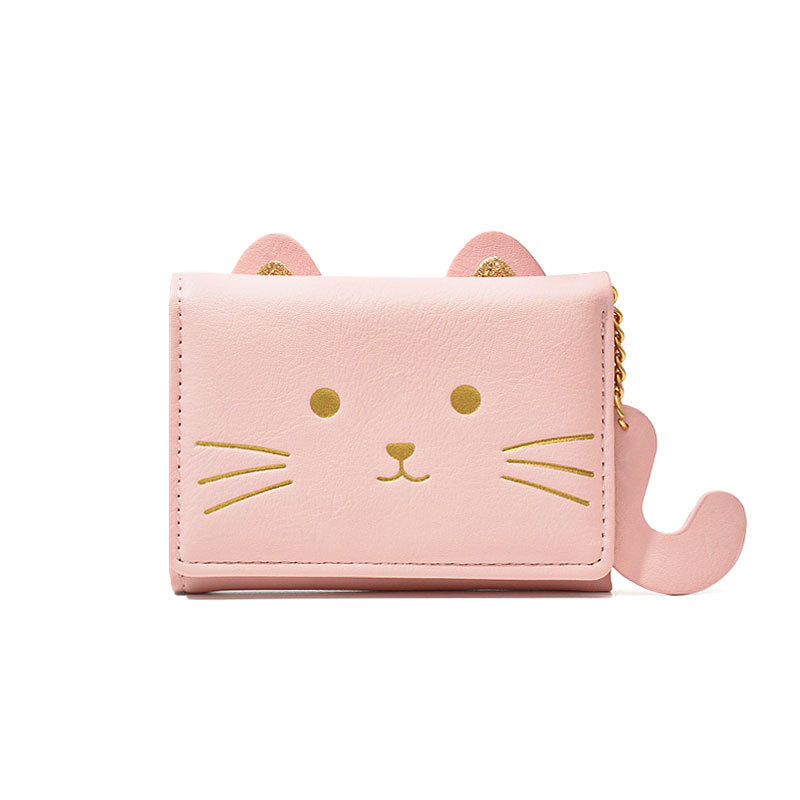 Cute Student Cartoon Female PU Wallet